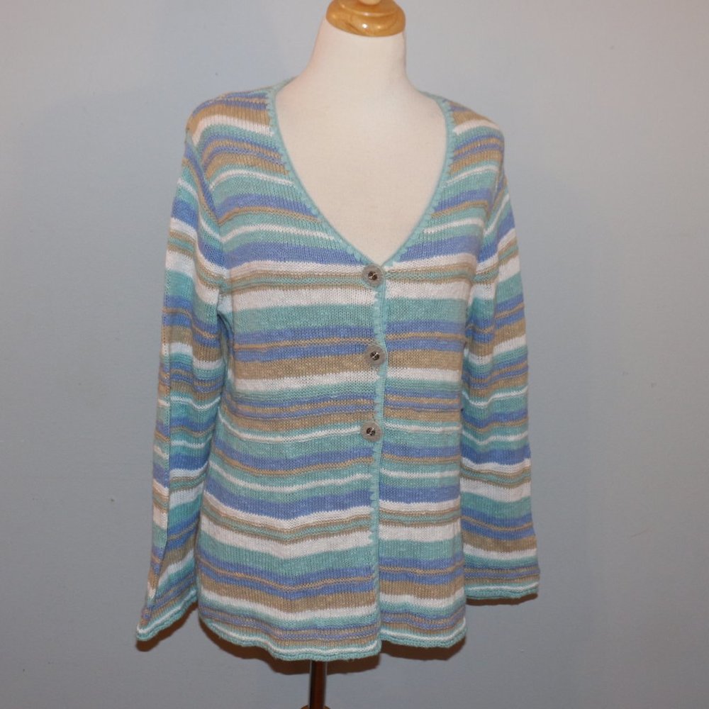 Cotton Country by Parkhurst Front Button Lightweight Cardigan Size S/P
